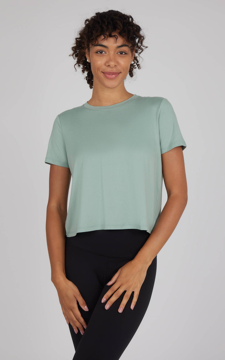 Super Soft Tulip Split-Back Tee