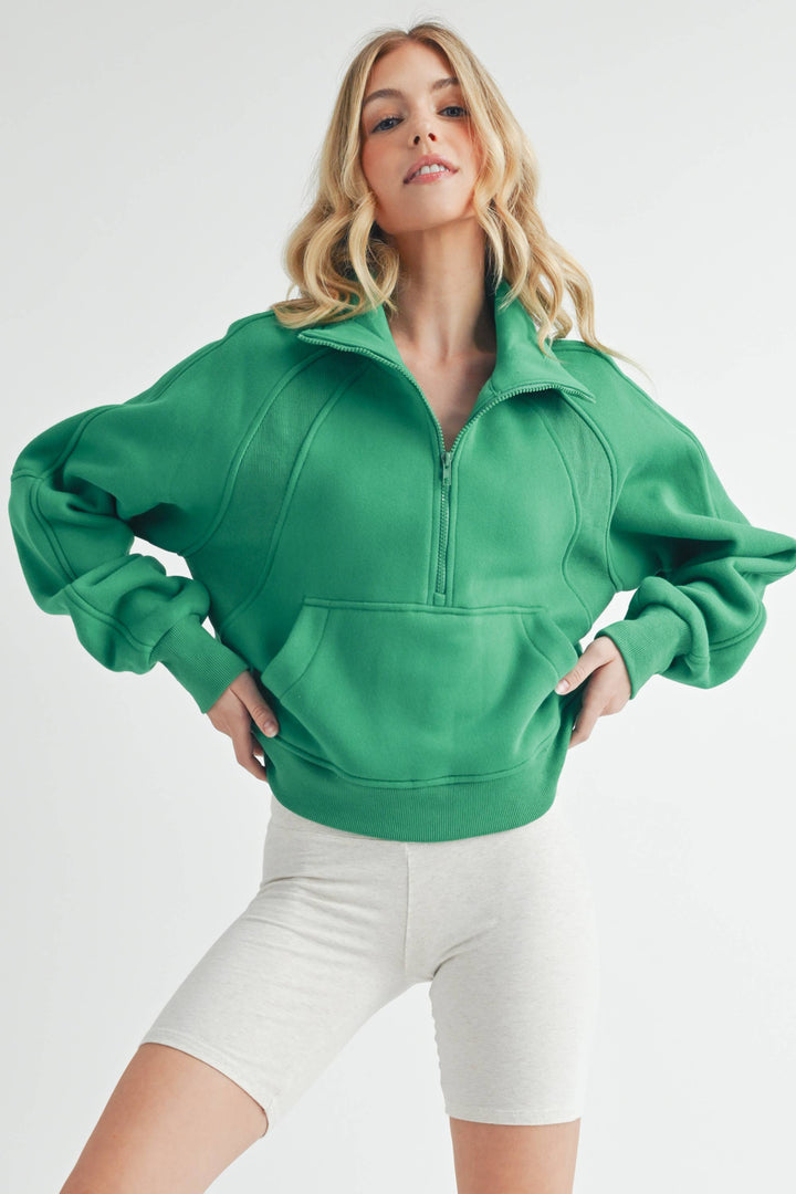Super-Soft Half Zip: Tomato / M / Pullover