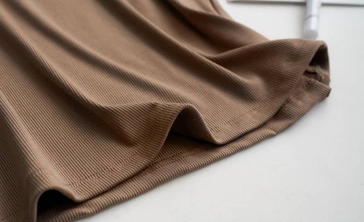 Essential Rib Knit Tank with Built-In Bra