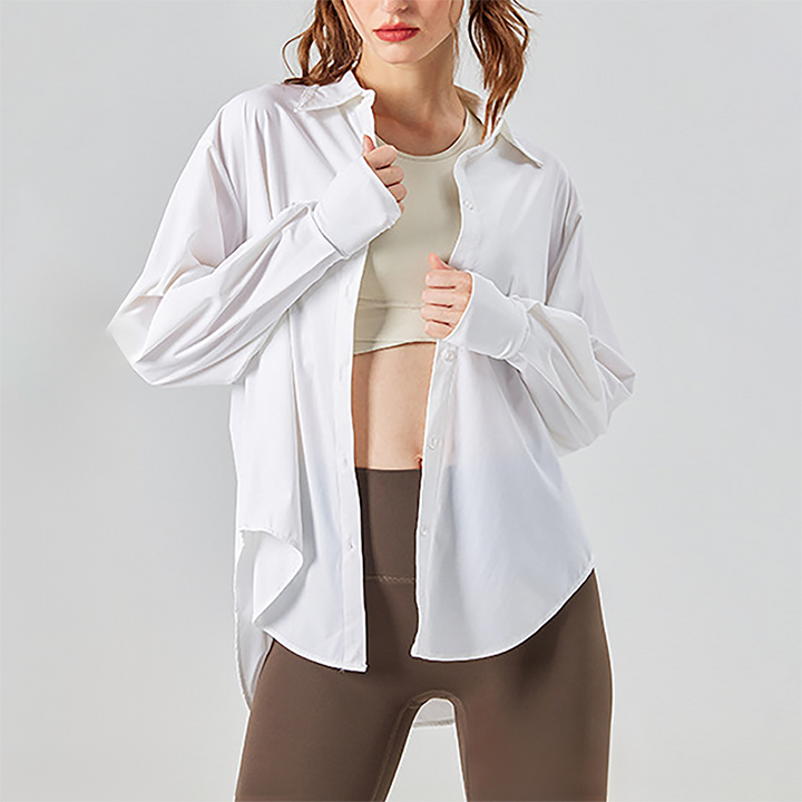 Zephyr SPF Cardigan: Coconut White / S/M