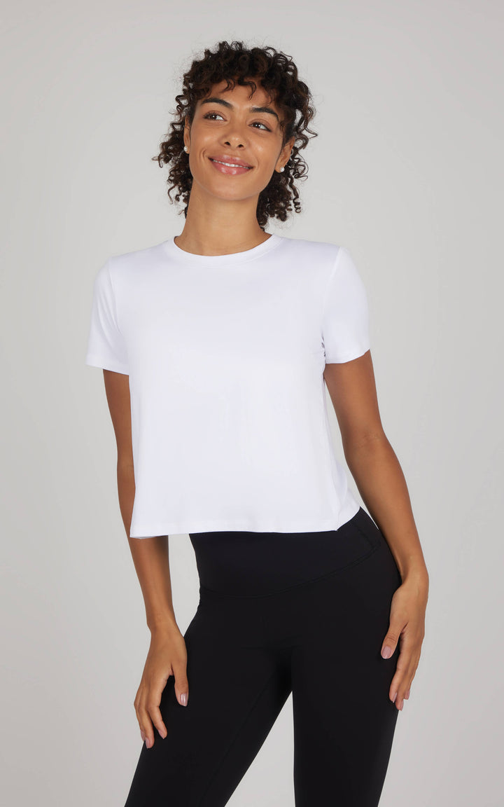Super Soft Tulip Split-Back Tee