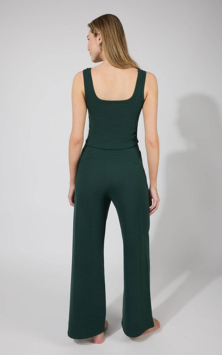 Terry Tank and Wide Leg Pants Set