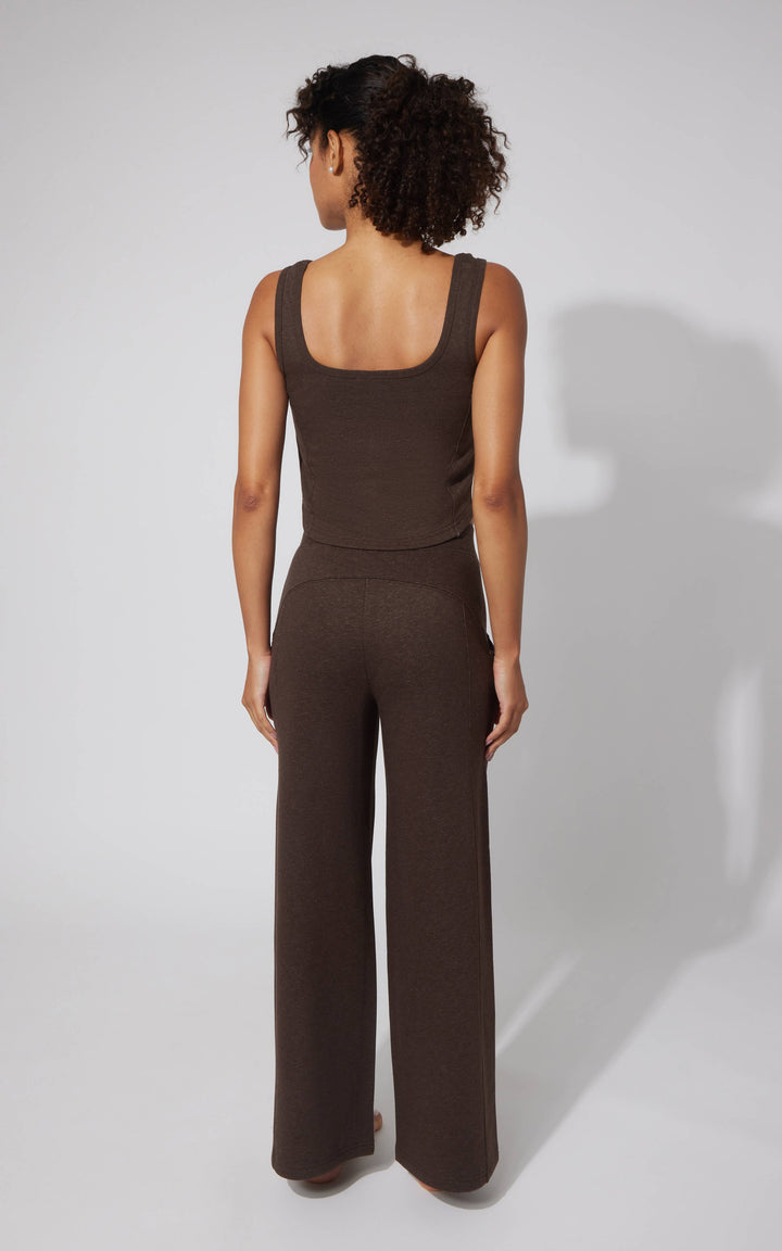 Terry Tank and Wide Leg Pants Set