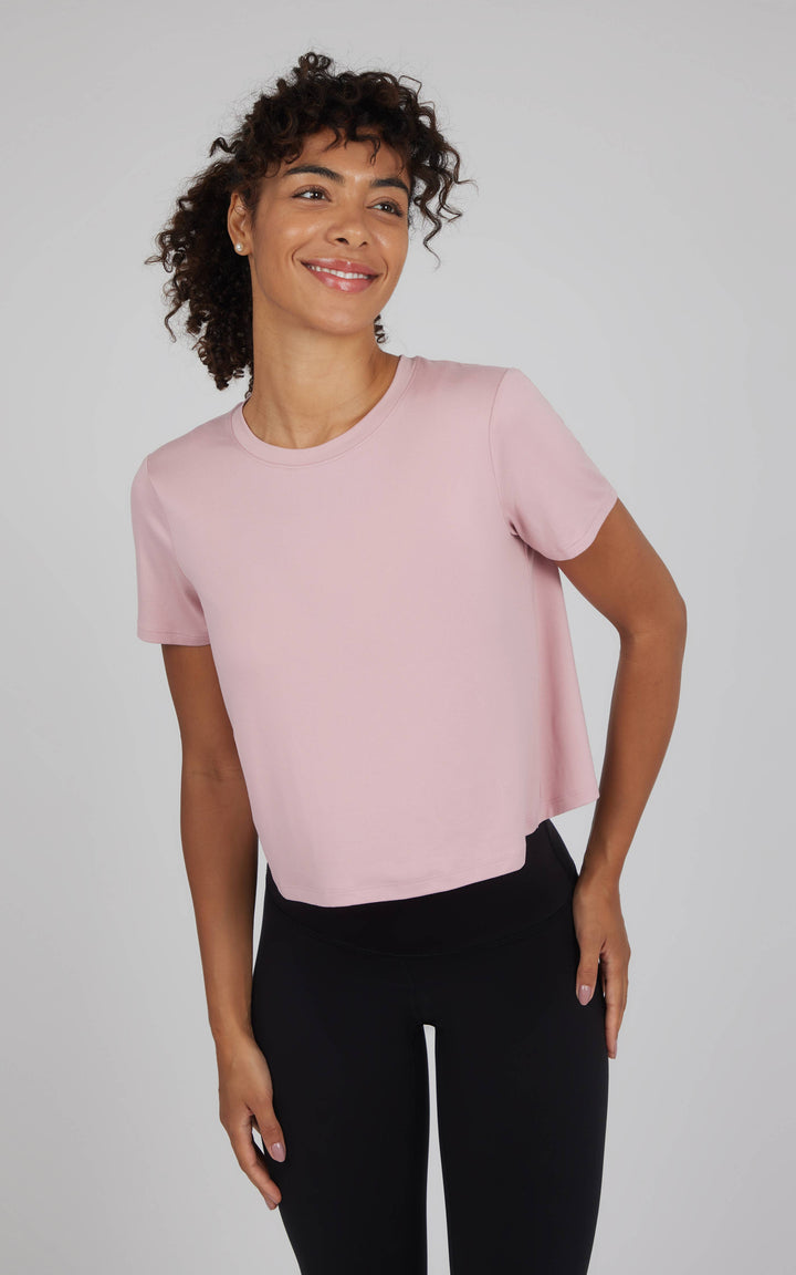 Super Soft Tulip Split-Back Tee