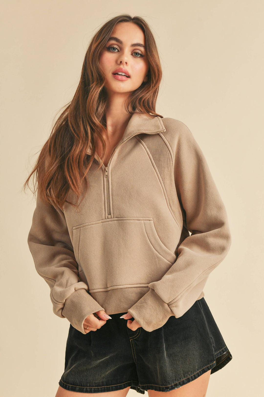 Super-Soft Half Zip: Tomato / M / Pullover